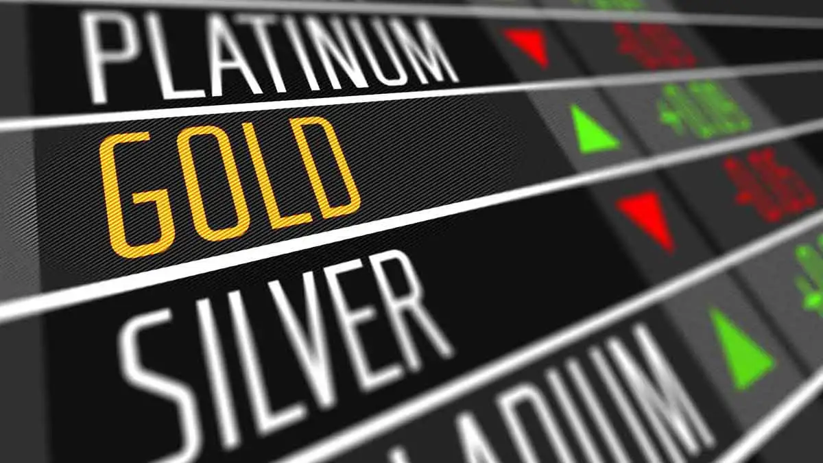 Digital-Display Edelmetallpreise, Gold, Platin, Silber